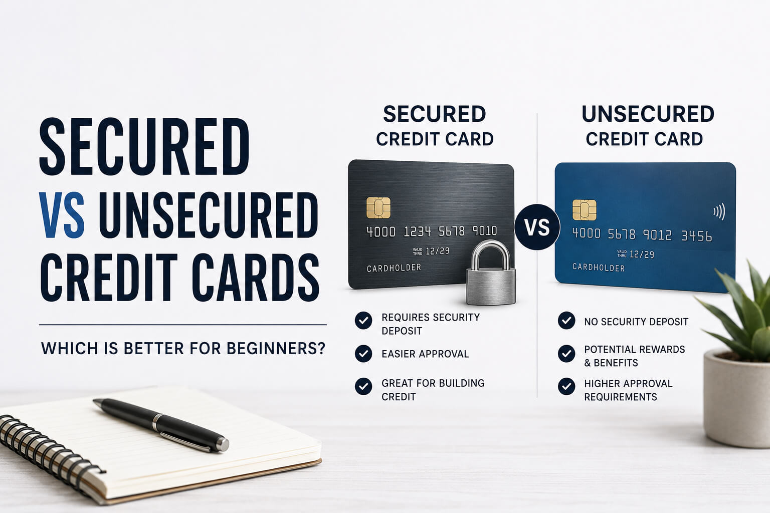 Secured vs Unsecured Credit Cards: Which Is Better for Beginners?